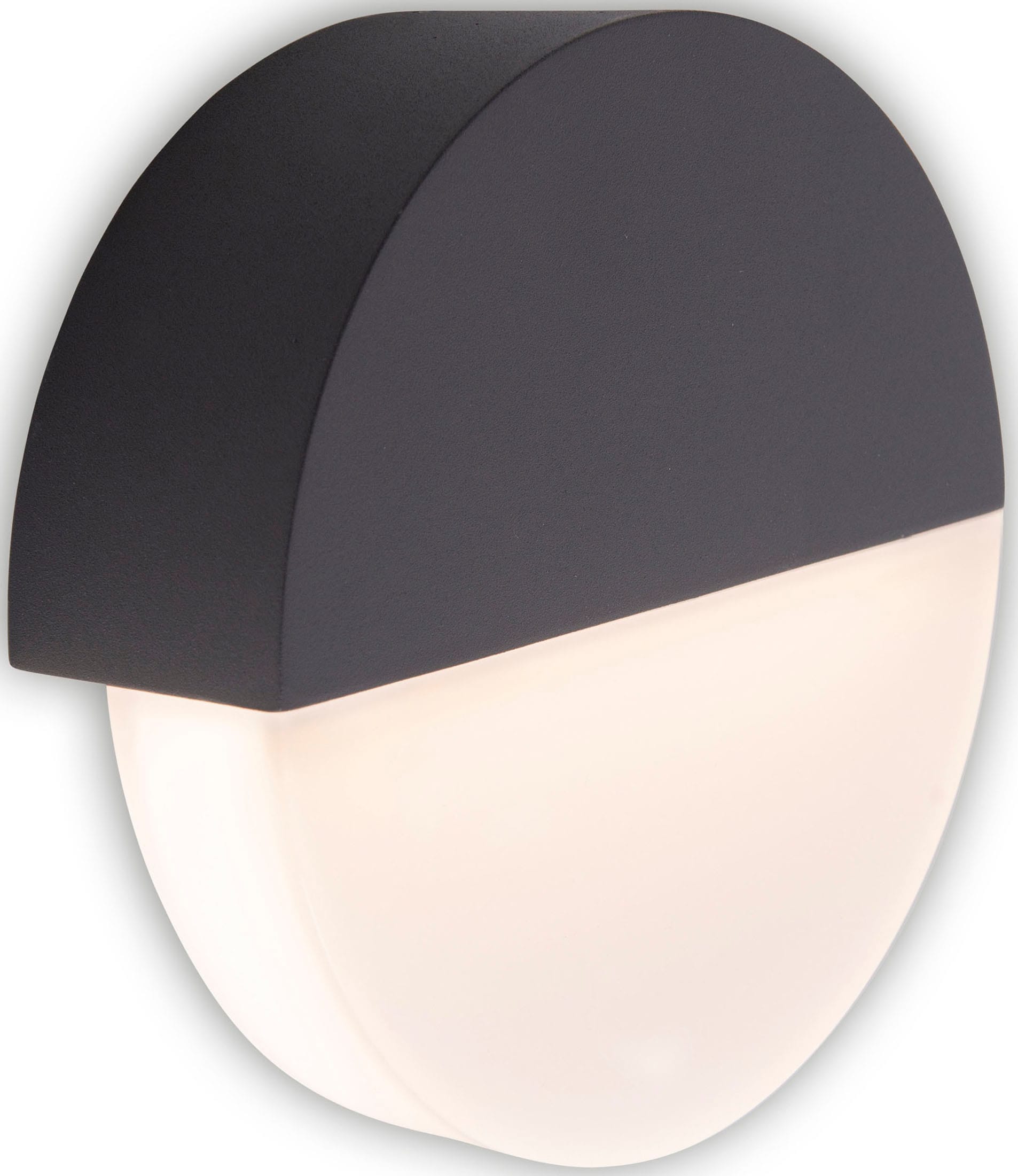 näve LED Außen-Wandleuchte "Sobrio" LED-Board 1 Stk. Warmweiß Wandleuchte, Terrasse, anthrazit, Ø: 18cm, LED warmweiß von Näve