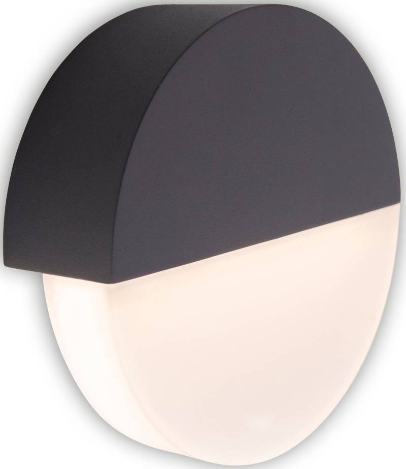 näve LED Außen-Wandleuchte "Sobrio" LED-Board 1 Stk. Warmweiß Wandleuchte, Terrasse, anthrazit, Ø: 18cm, LED warmweiß von Näve