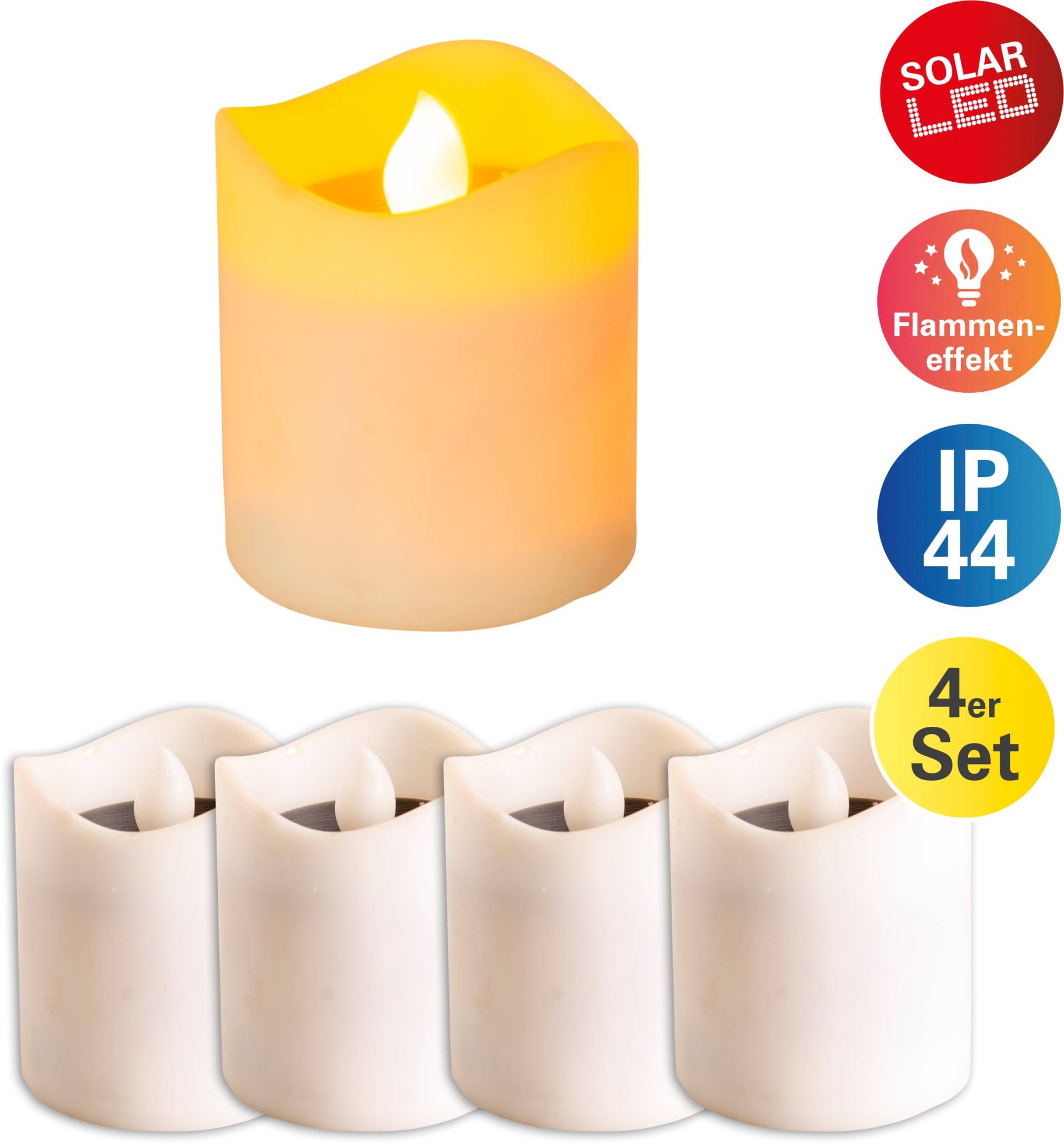 näve LED Dekolicht "Outdoorkerze, LED Solarkerzen, Weihnachtsdeko aussen", Lichtfarbe orange, Flackereffekt, Tippschalter näve LED Dekolicht "Outdoorkerze, LED Solarkerzen, Weihnachtsdeko aussen", Lichtfarbe orange, Flackereffekt, Tippschalter von Näve