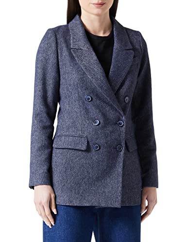 NAF Damen Lässiger Blazer, blau/grau, 32 von Naf Naf