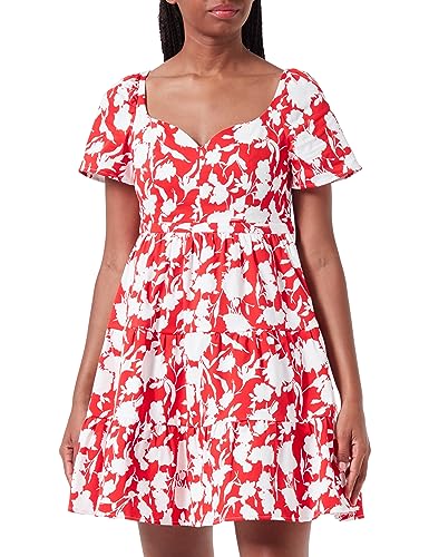 Naf Naf Damen Bernstein Print R1 Robe, Bernsteinrot, 36 von Naf Naf