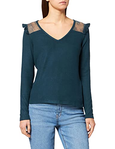 Naf Naf Damen Betty ML t Shirt, BLEU Canard, S von Naf Naf