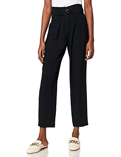 Naf Naf Damen Boucle P1 Lässige Business-Hose, Schwarz, 42 von Naf Naf