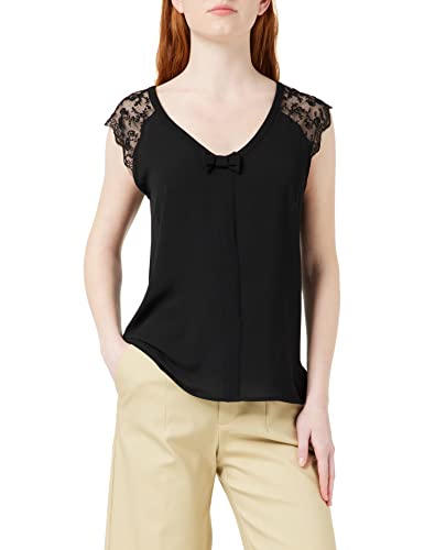 Naf Naf Damen Corazon Sm T-Shirt, Schwarz (Noir 625), Large von Naf Naf