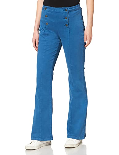 Naf Naf Damen Gflara P1 Lässige Business-Hose, Blau 70er, 38 von Naf Naf