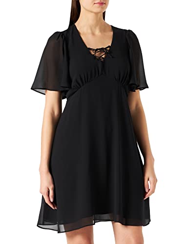 Naf Naf Damen Justine R2 Kleid, Schwarz, 36 von Naf Naf