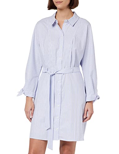 Naf Naf Damen Karly R1 Robe, Ecru/Blau, 38 von Naf Naf