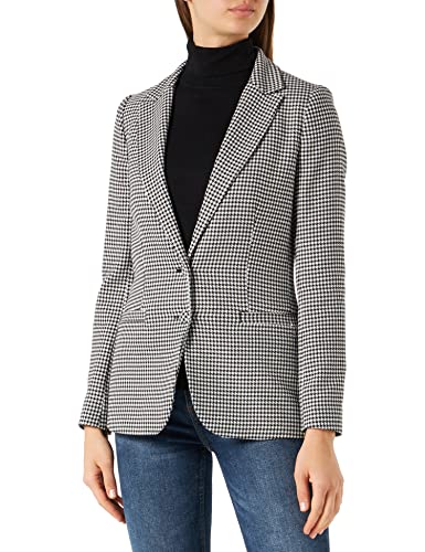 Naf Naf Damen Lässiger Blazer, Chip, Schwarz/Weiß, 36 von Naf Naf