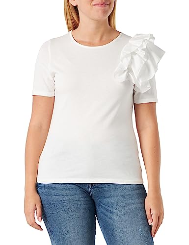 Naf Naf Damen Liza Mc T-Shirt, Elfenbein, XS von Naf Naf