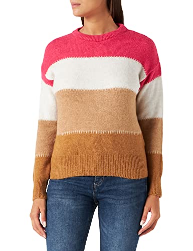 Naf Naf Damen MPOUDRY ML Pullover, Ecru/Vieux Rose, XL von Naf Naf