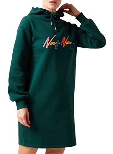 Naf Naf Damen Maia R1 Robe, Dark Green, Large von Naf Naf
