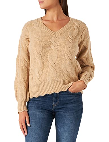 Naf Naf Damen Mamandia Pullover, Beige/China, Large von Naf Naf