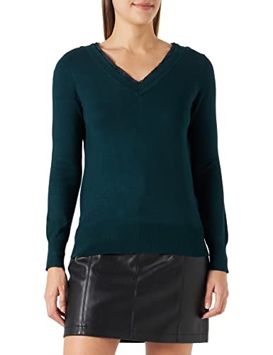 Naf Naf Damen Mathilda Pullover, Dark Green, Small von Naf Naf