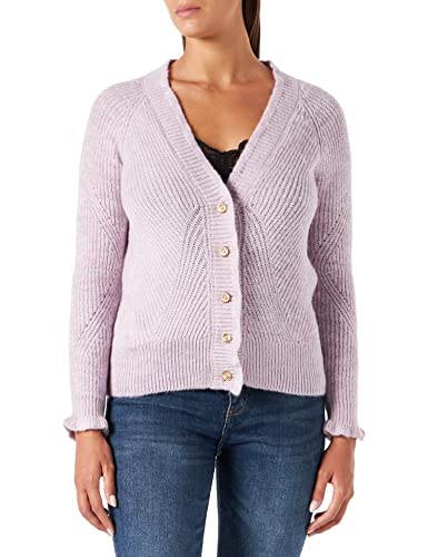 Naf Naf Damen Mgeraldia Strickjacke, Fliederfarben, Large von Naf Naf