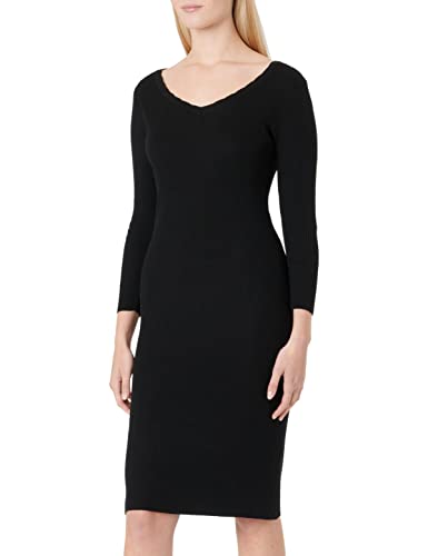 NafNaf Damen Morma R1 Kleid, Schwarz, Small von Naf Naf