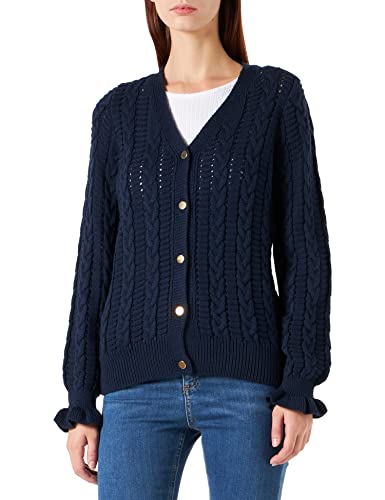 Naf Naf Damen Mthelba Weste Strickjacke, Marineblau, XS von Naf Naf