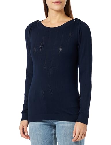 Naf Naf Damen Muse Ml Pullover, Marineblau, Medium von Naf Naf