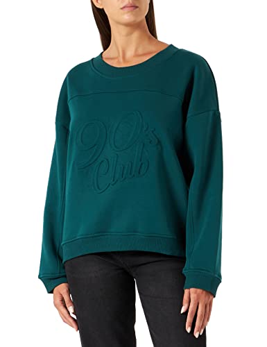 Naf Naf Damen OCLUB SW Pullover, Dark Green, XS von Naf Naf