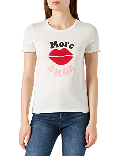 Naf Naf Damen Omore T-Shirt, Elfenbein, Large von Naf Naf