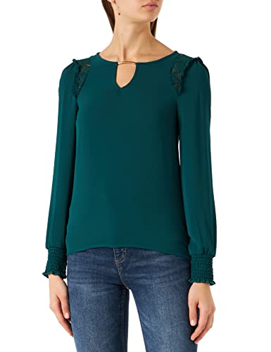 Naf Naf Damen Otina T-Shirt, Dark Green, XS von Naf Naf