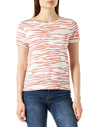 Naf Naf Damen Ozebra T-Shirt, Ecru/Rosa, X-Large von Naf Naf