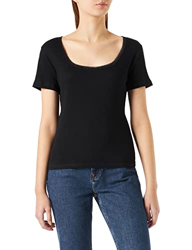 Naf Naf Damen T-Shirt, Schwarz, Large von Naf Naf