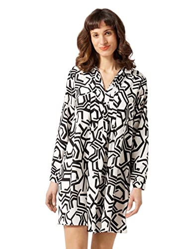 Naf Naf Damen Wally R1 Robe, Arty Schwarz/Ecru, 34 von Naf Naf