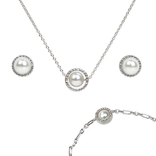 Anhänger, Armband und Ohrstecker Rotating Pearl | Perle dreht sich frei im Silber-Ring | Ketten aus 925 Sterlling Silber von Nagel Jewellery