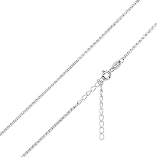 Nagel Jewellery BEssential Flachpanzer Kette Silber 925 ohne Anhänger 18 K Gold vergoldet - 40 cm + 5 cm Verlängerungskette von Nagel Jewellery