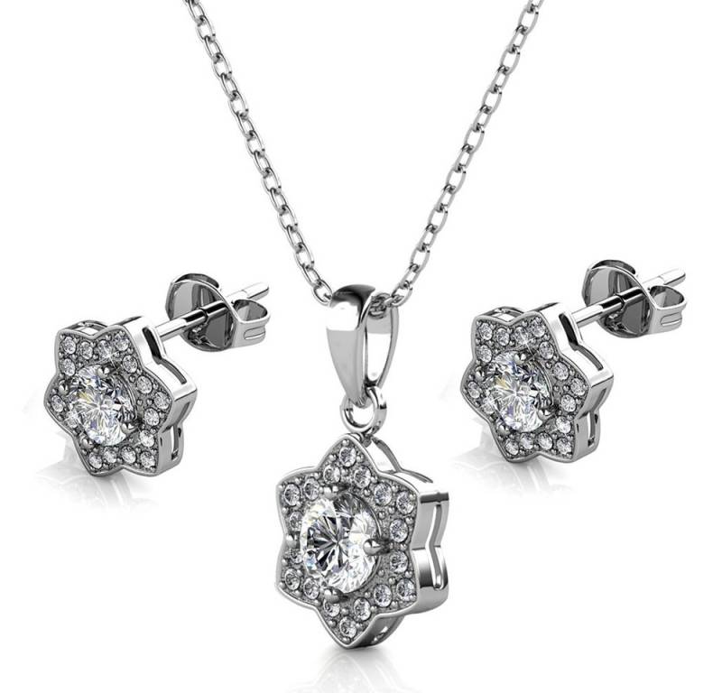 Nagel Jewellery Anhänger Set Victoria Peak Princess (Set, inkl. Schmuckbox), Schönes Schmuckset aus Silber mit Zirkonia Steinen für Damen von Nagel Jewellery