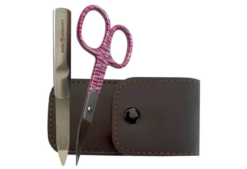 Nagelwerkstatt Nagelschere Profi Nagelset - extra scharfe Nagelschere aus rostfreiem Edelstahl, (Set), Gebogene, sehr scharfe Schneide - für Finger- und Fußnägel von Nagelwerkstatt