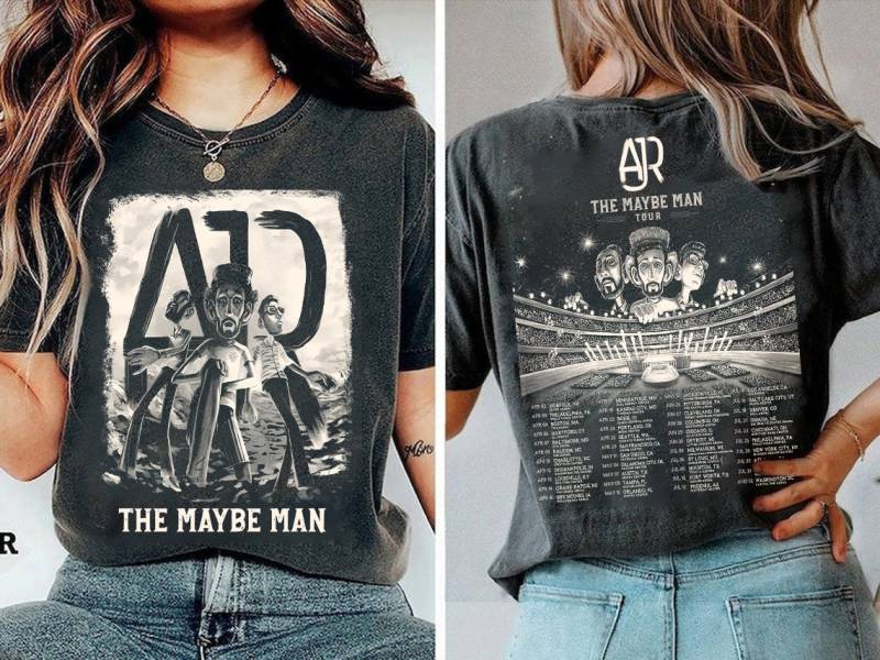 Ajr The Vielleicht Man Tour 2024 Doppelseitiges Shirt, Band Fan Merch, Ajr Geschenk Für Fans Männer Frauen von Nageutor