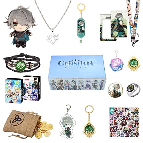 Nahida Genshin Impact Schlüsselanhänger für Dekorieren, Geschenkbox und Geschenk Set (Alhaitham) von Nahida