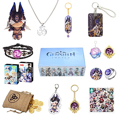 Nahida Genshin Impact Schlüsselanhänger für Dekorieren, Geschenkbox und Geschenk Set (Cyno) von Nahida