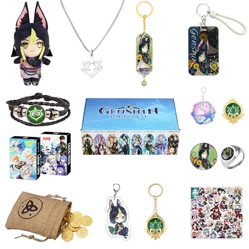 Nahida Genshin Impact Schlüsselanhänger fur Dekorieren, Genshin Impact Geschenkbox, Genshin Impact Geschenk Set, (Tighnari) von Nahida