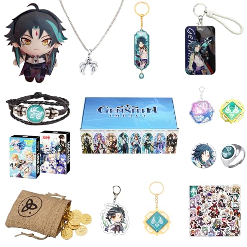 Nahida Genshin Impact Schlüsselanhänger fur Dekorieren, Genshin Impact Geschenkbox, Genshin Impact Geschenk Set, (Xiao) von Nahida