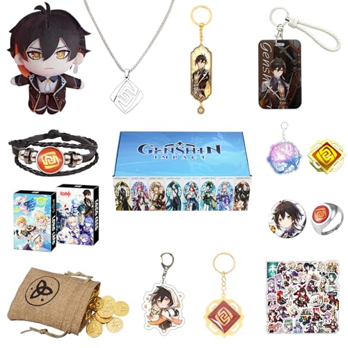 Nahida Genshin Impact Schlüsselanhänger für Dekorieren, Geschenkbox und Geschenk Set (Zhongli) von Nahida