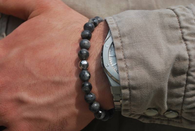 925 Silber Armband Herren Larvikit Perlenarmband Männer Geschenk Mann Geburtstagsgeschenk Für Ihn Partnerarmband Mit Silberperle von NahleOfficial