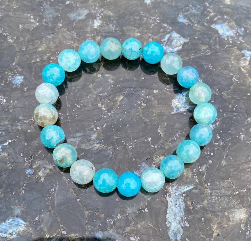 Achat 10mm Armband | Naturstein Perlenarmband Damen Herren Bracelet Inklusive Schmuckbox von NahleOfficial