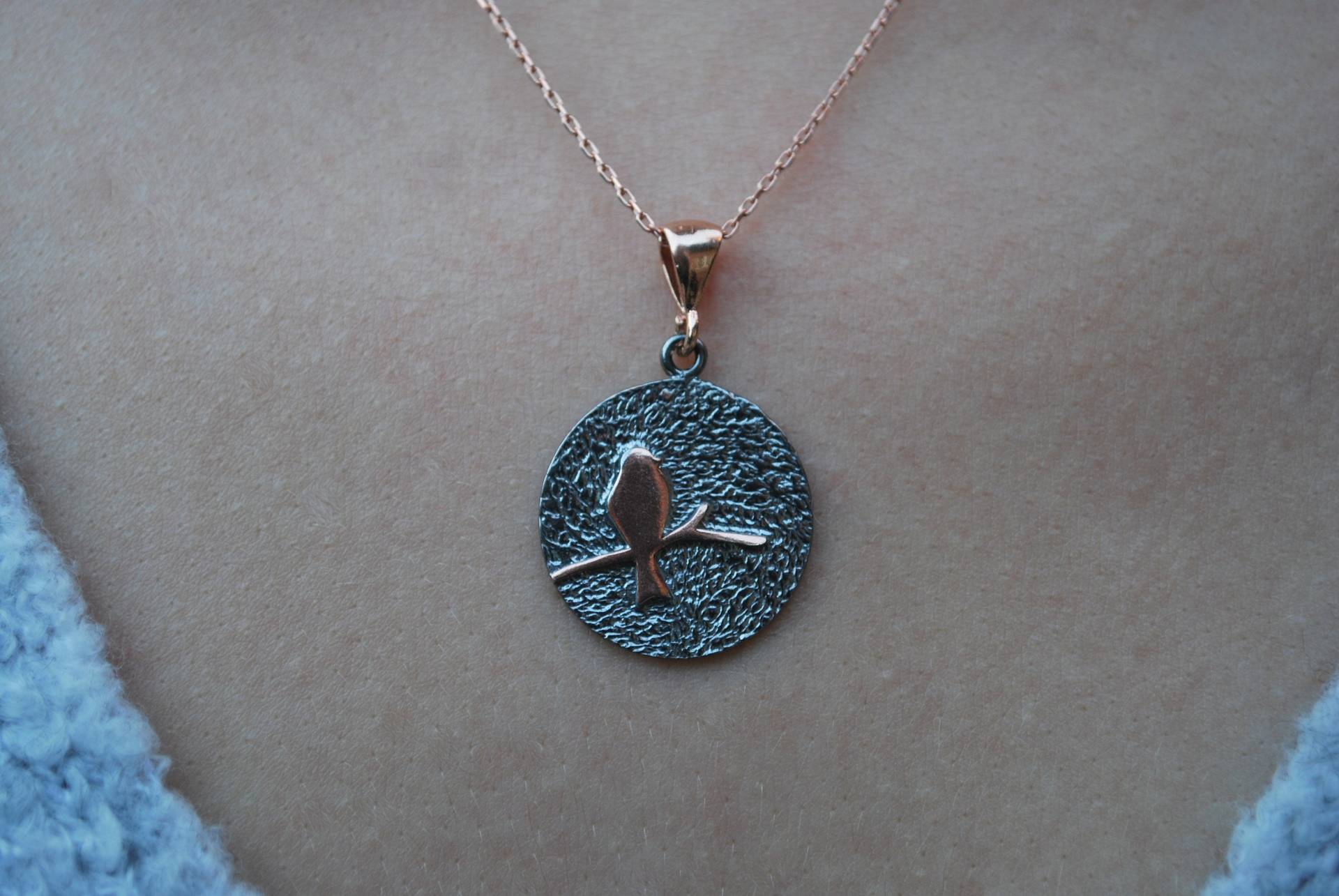 Damen Silber Kette Mit Vogel Anhänger 925 von NahleOfficial