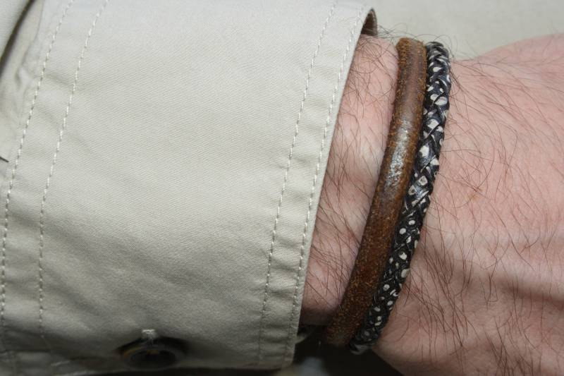 Lederarmband Für Herren | Leder Männer Armband Braun Beige Mit Sicherem Magnetverschluss Handmade Geburtstag Geschenk Schmuckbox von NahleOfficial