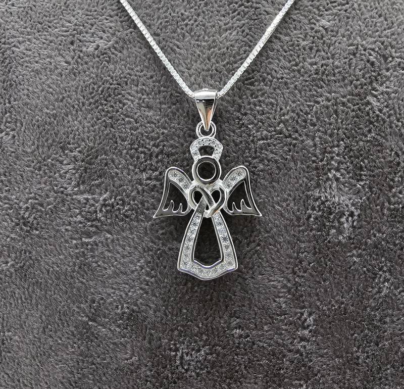 Silber Halskette Schutzengel Anhänger | Damen Kette Schutz Engel Taufkette Mutmacher Glücksbringer Geschenk Schulanfang Silber Halskette Schutzengel Anhänger | Damen Kette Schutz Engel Taufkette Mutmacher Glücksbringer Geschenk Schulanfang von NahleOfficial