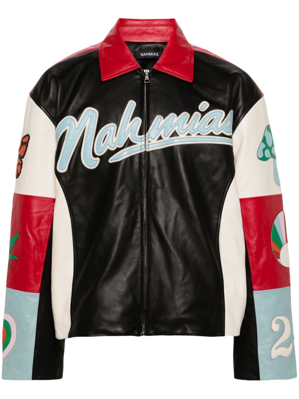 Nahmias Bikerjacke aus Leder - Schwarz von Nahmias