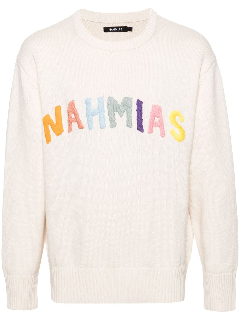 Nahmias Rainbow Pullover mit Logo-Intarsie - Nude von Nahmias