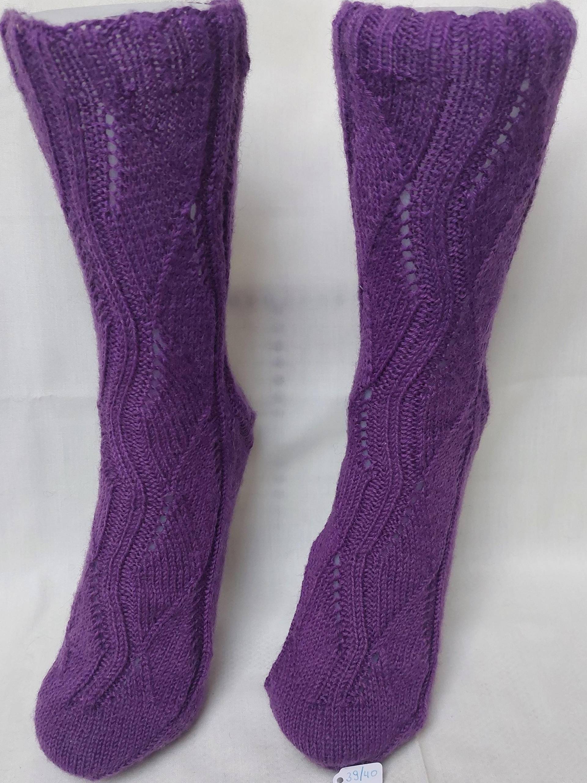 Wollsocken, Handgestrickte Socken Gr. 39/40 von NahtundMasche