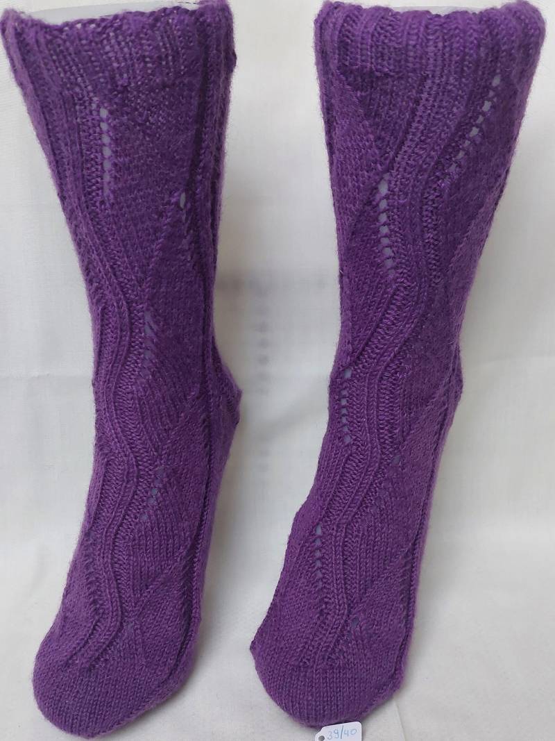 Wollsocken, Handgestrickte Socken Gr. 39/40 von NahtundMasche