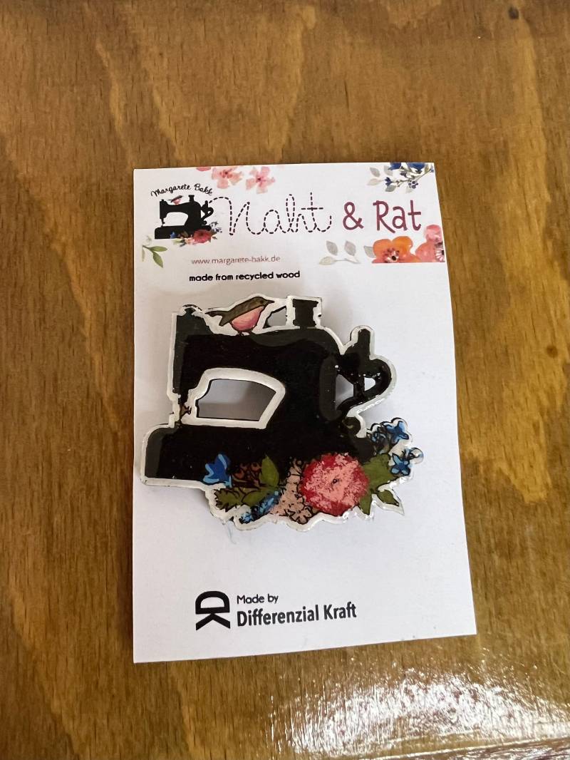 Brosche Nähmaschine von NahtundRat