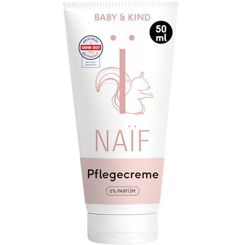 Naïf - Pflegecreme - für Baby & Kind - Inhaltsstoffe auf natürlicher Basis - Gesichtscreme Kinder & Babys - Creme mit 0% Parfüm ohne Zusatzstoffe - Babypflege - Babycreme - Pflege Neugeborene - 50ml von Naïf