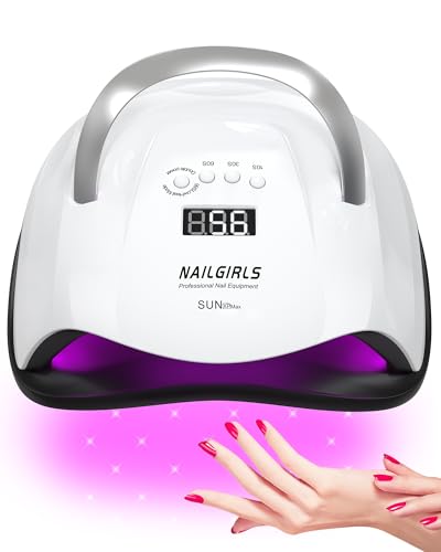 Nailgirls UV Lampe für Gelnägel, 268 W UV Lampe, 4 Timers, 60 LEDS, LED Lamp Nägel, Nagellampe, Smart Sensing, LCD-Anzeige, Nageltrockner für Gel-Fingernägel, Zehennägel, Geschenk für Frauen von Nailgirls