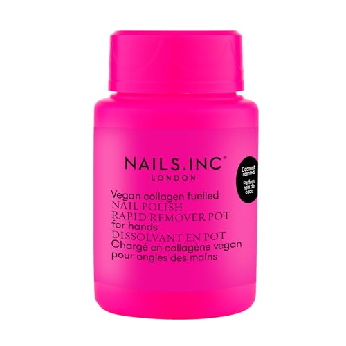 Nails Inc - Neon Pink Nail Polish Remover Powered by Vegan Collagen - Nagellackentferner - Mit veganem Kollagen - Aceton-frei, angenehmer Kokosnussduft - Vegan & Tierversuchsfrei - Perfekte Maniküre von Nails Inc